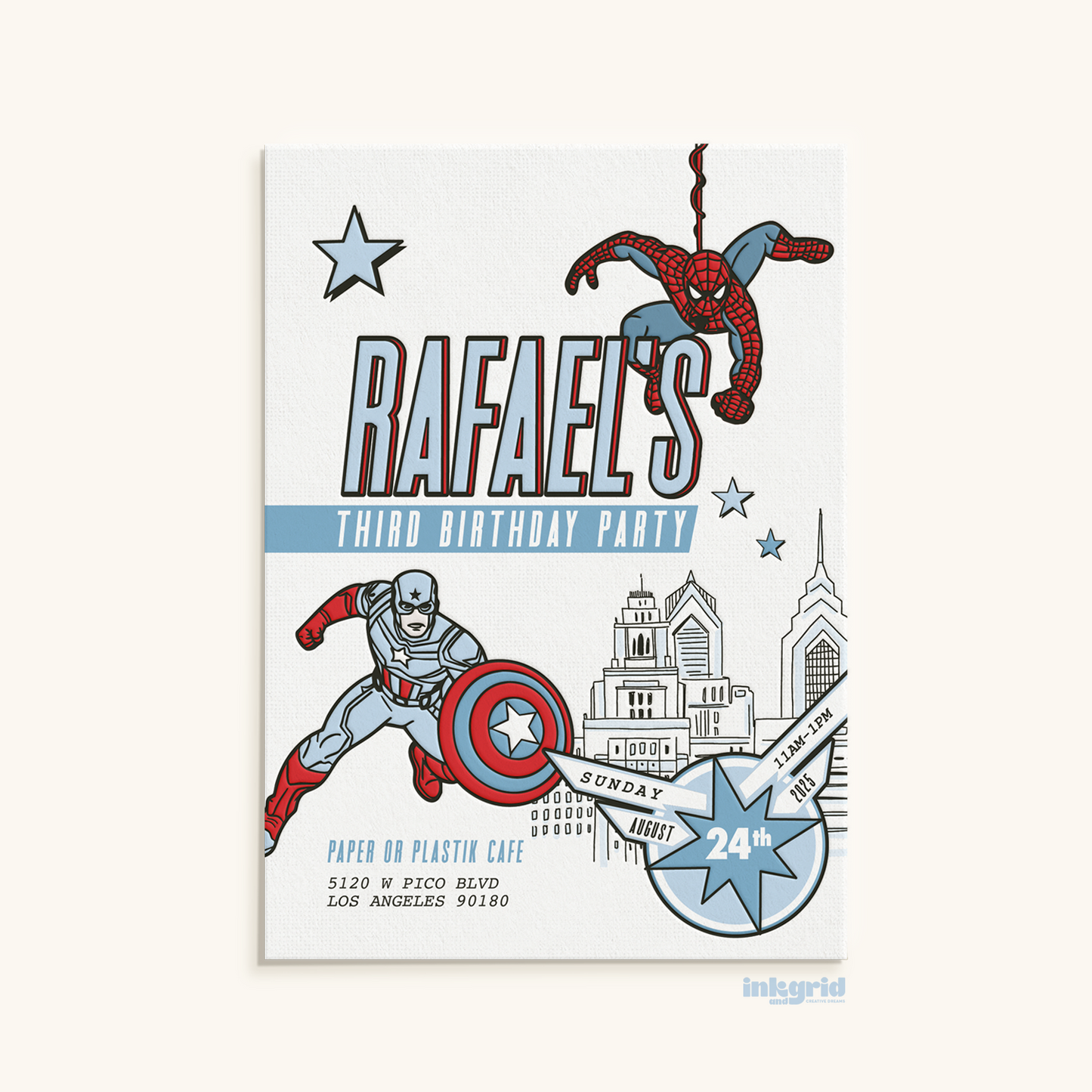 Little Heroes Birthday Invitation