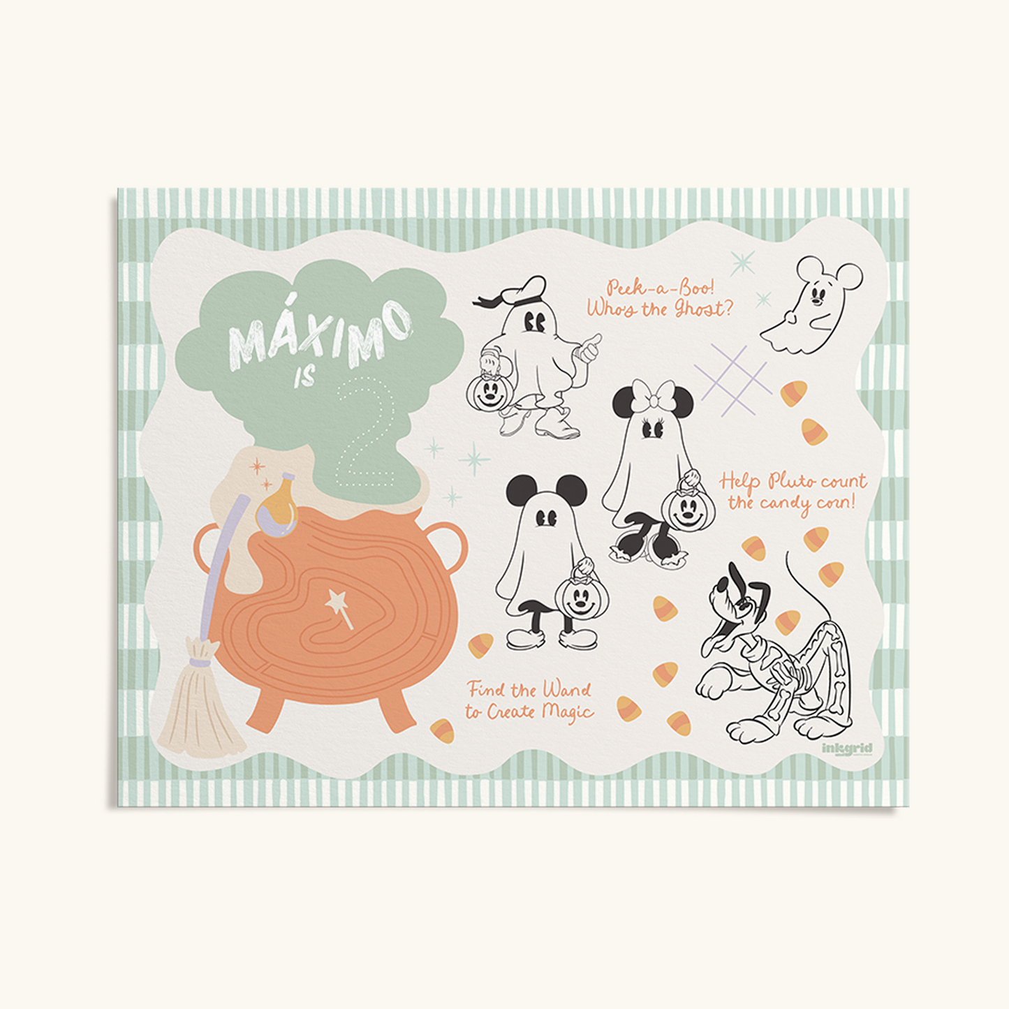 Cute Halloween | Trick-or-Treat Activity Placemat