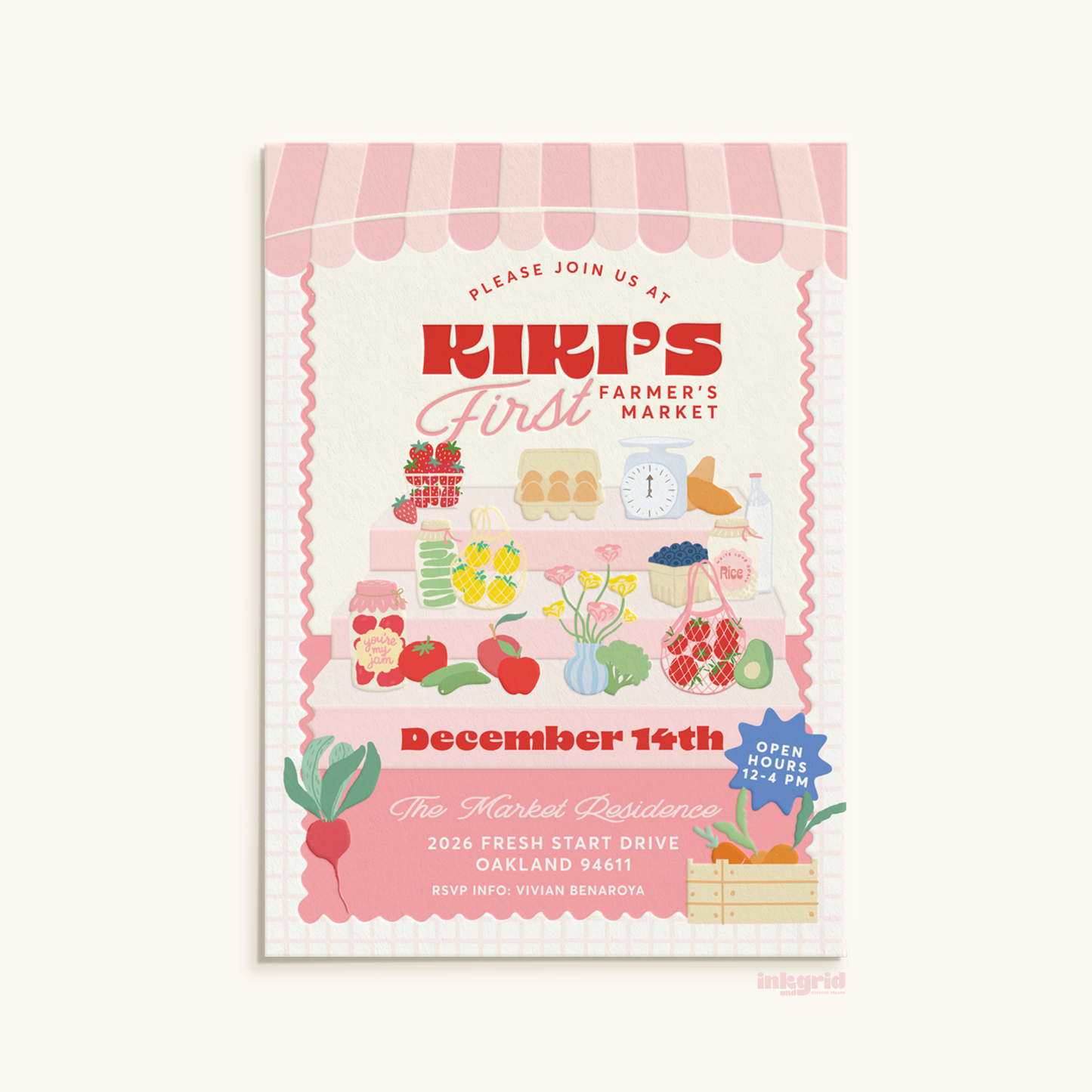 Farmers Market Trader Joe’s Inspired Invite