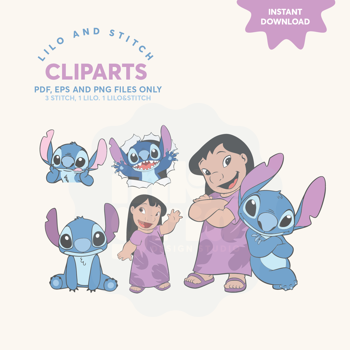 Tropical Ohana Birthday - Clipart Set