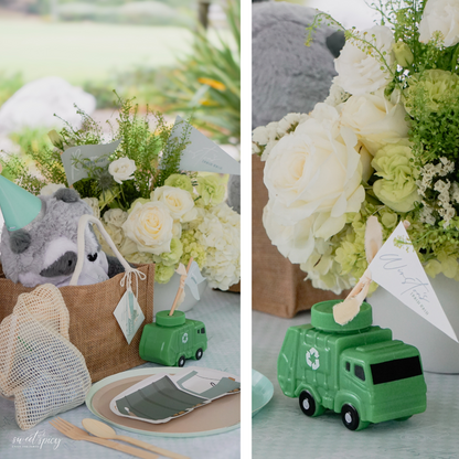 Raccoons & Garbage Trucks – Digital Birthday Invitation