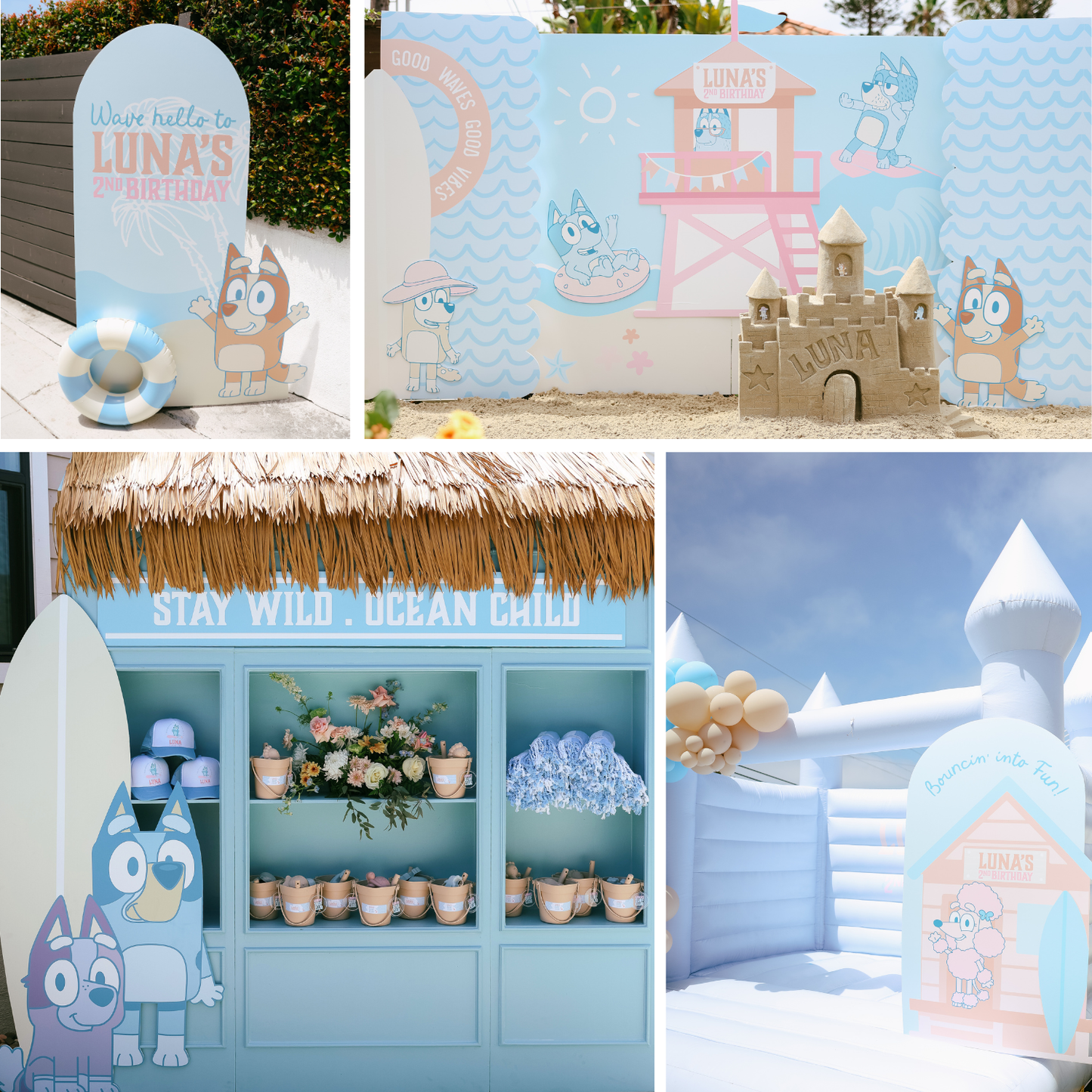 Bluey Surf Party Digital Invitation