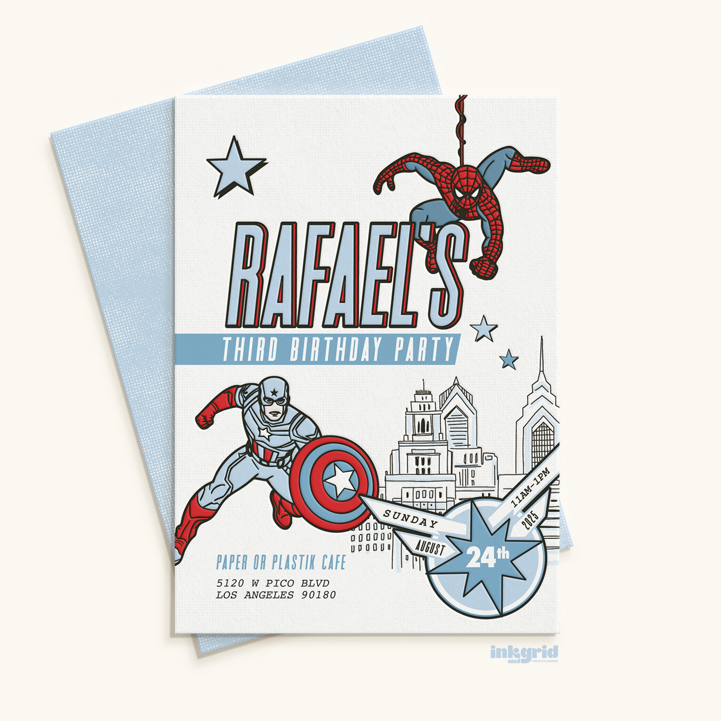 Little Heroes Birthday Invitation