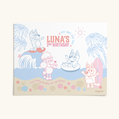 Bluey Surf - Activity Placemat