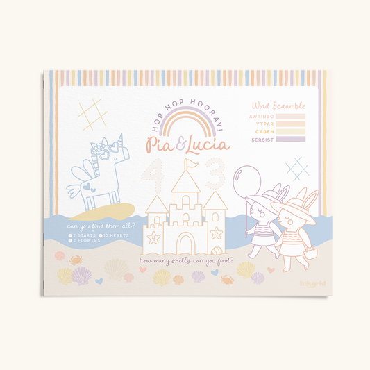 Bunnies, Rainbows & Beach Vibes - Activity Placemats