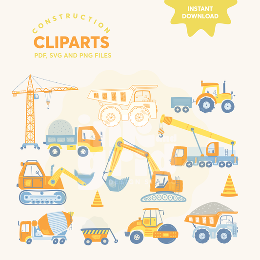 Dig, Dump & Celebrate! Clipart Set | Instant Download