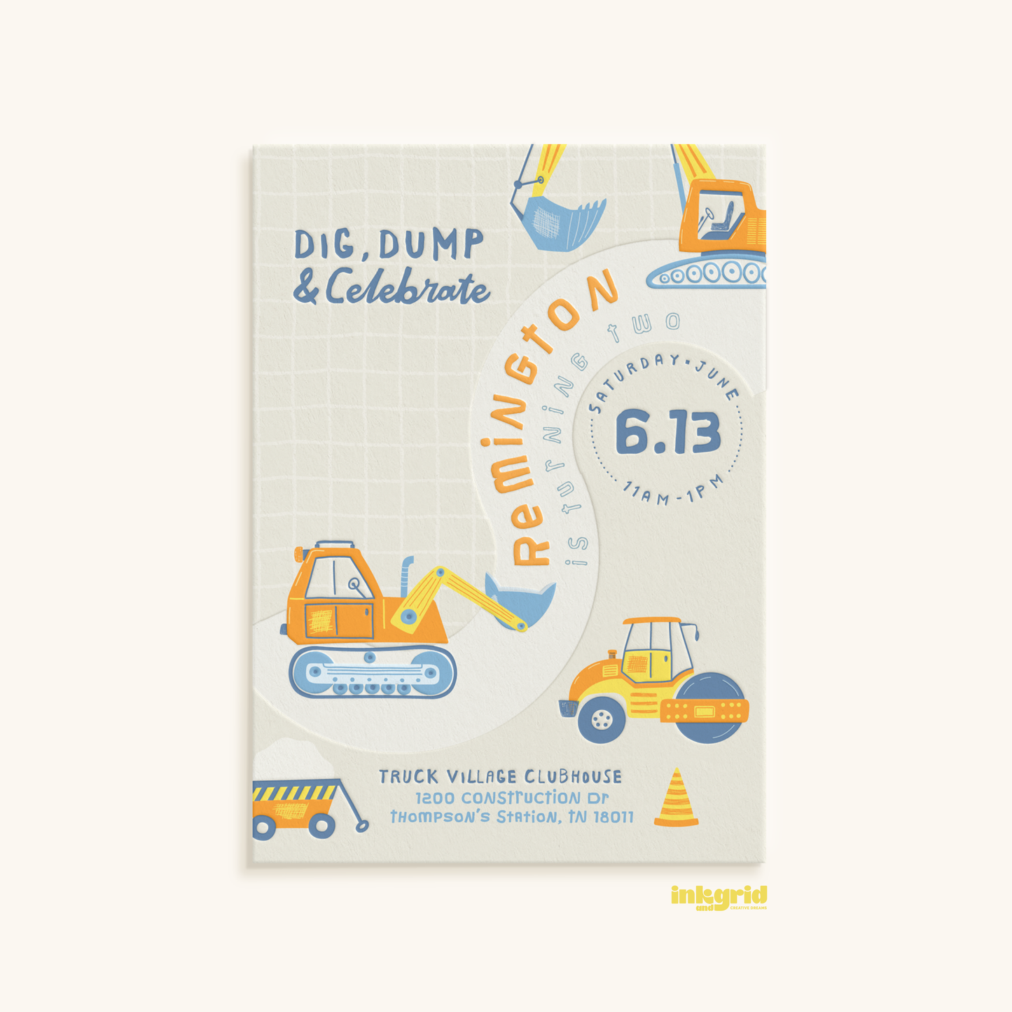 Dig, Dump & Celebrate! Party Invitation