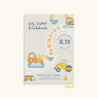 Dig, Dump & Celebrate! Party Invitation