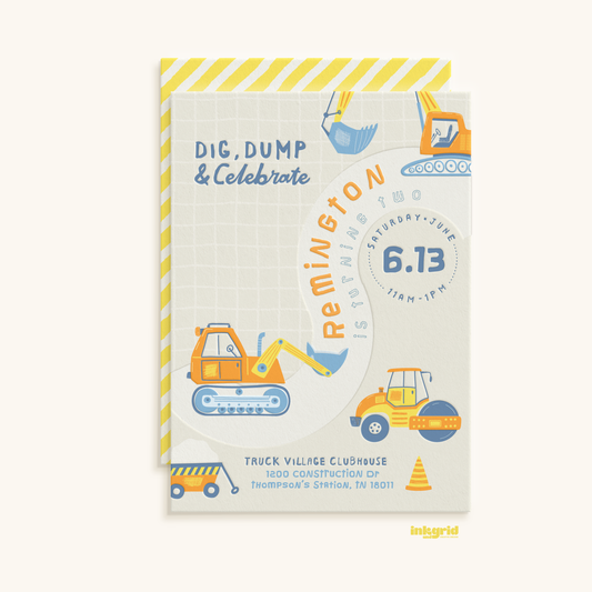 Dig, Dump & Celebrate! Party Invitation