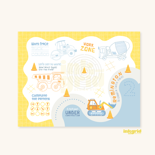 Dig, Dump & Celebrate! Activity Placemat