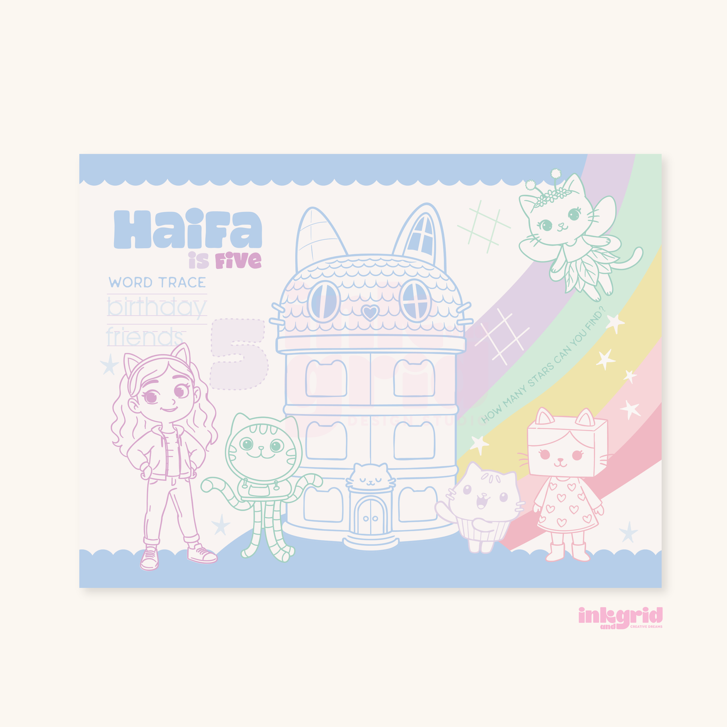 Doll House - Activity Placemat | Digital File