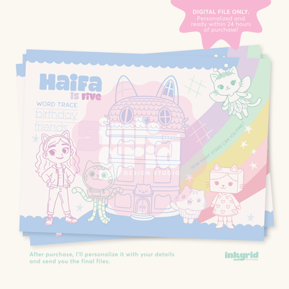Doll House - Activity Placemat | Digital File