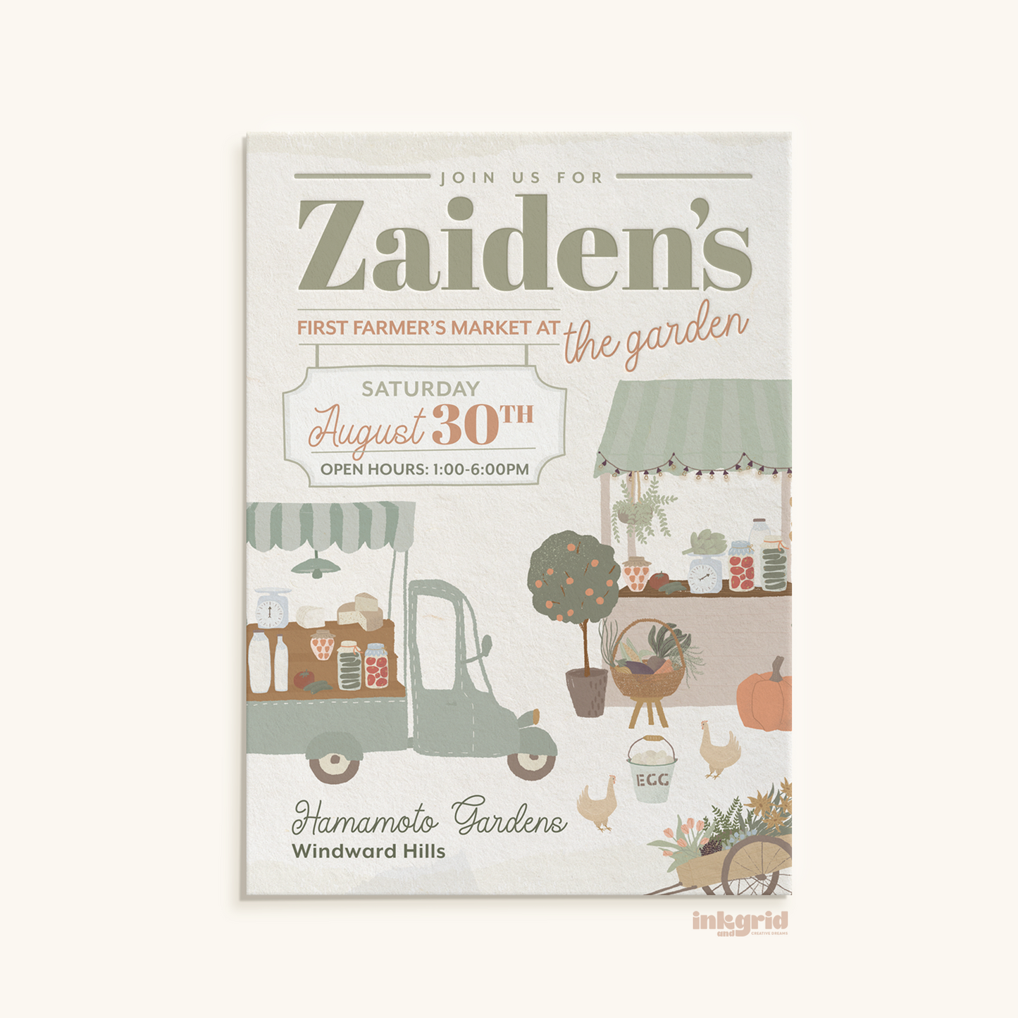 Farmer’s Market at the Farm – Digital Invitation