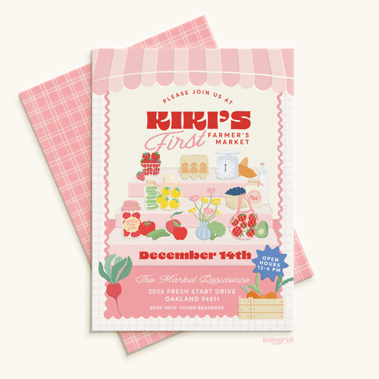 Farmers Market Trader Joe’s Inspired Invite