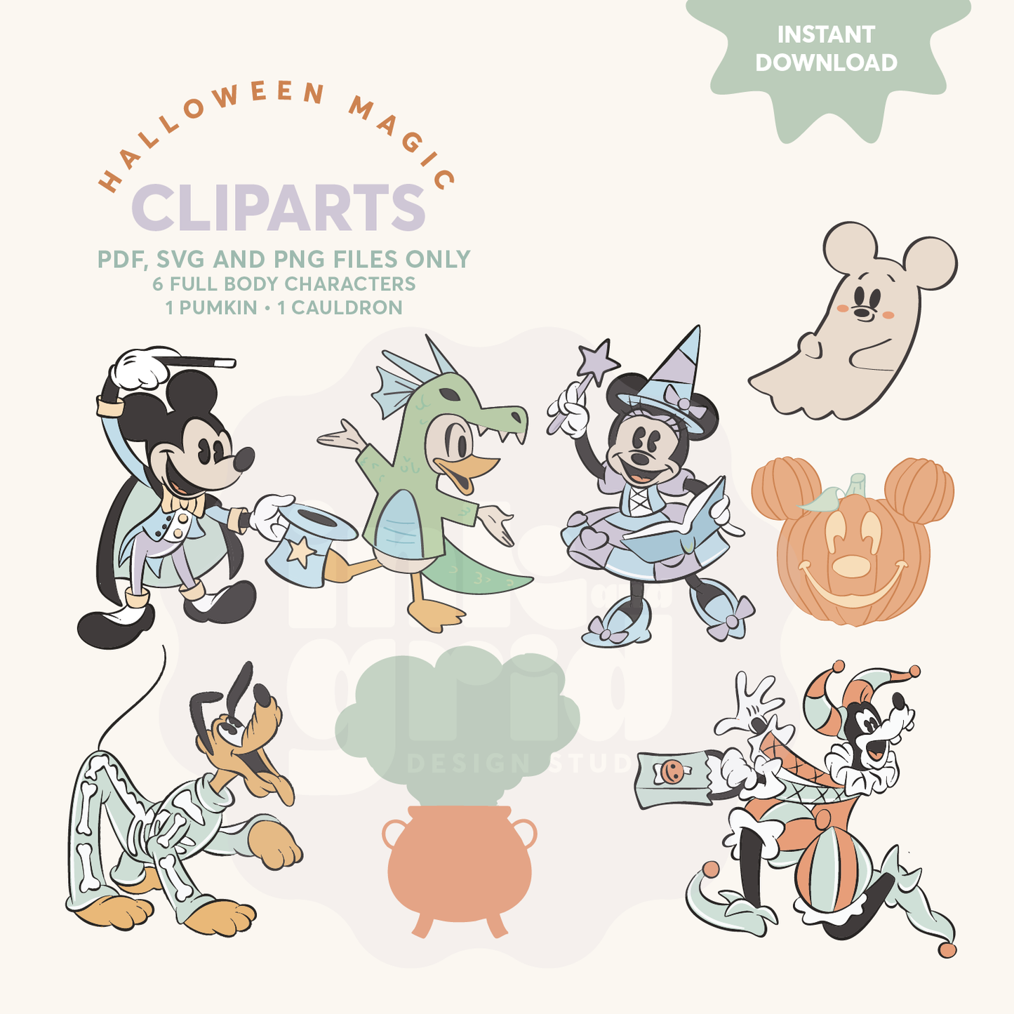 Not-So-Spooky Halloween Magic – Instant Download Clipart Set