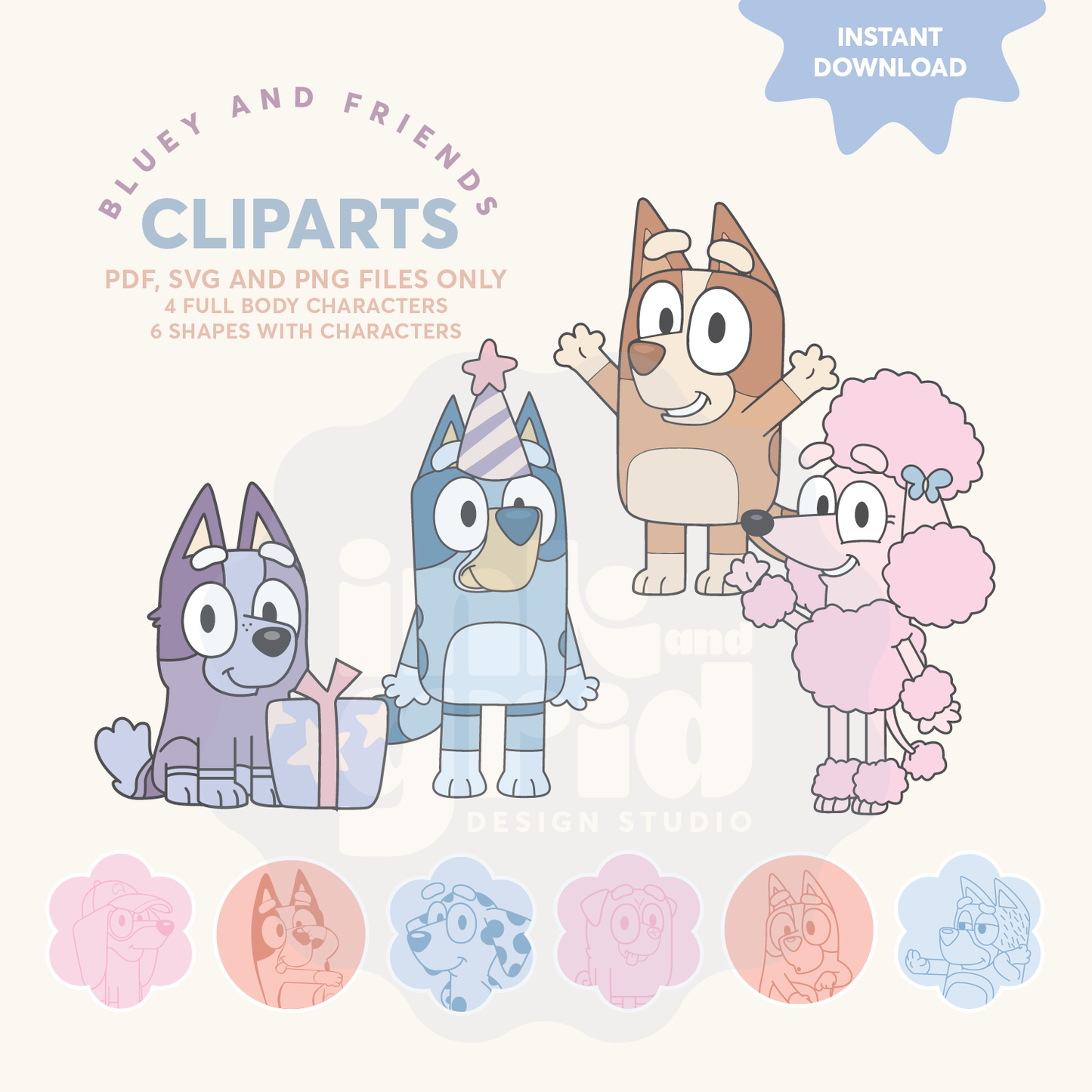 Cute Friends – Instant Download Clipart Set