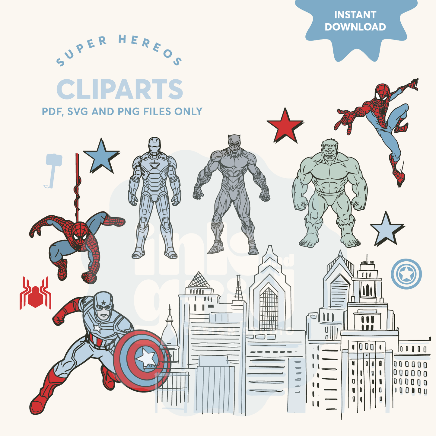 Superhero Adventure Clipart Collection