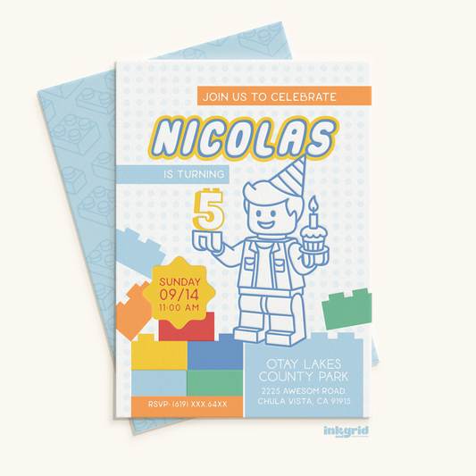 Building Blocks Birthday Party – Digital Invitation