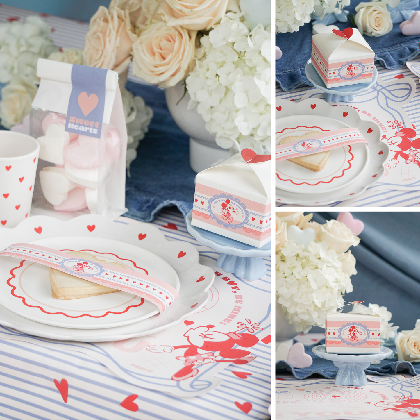 Valentine Sweethearts Printable Party Bundle | Placemat, Stickers, Pattern & Water Bottle Wrapper