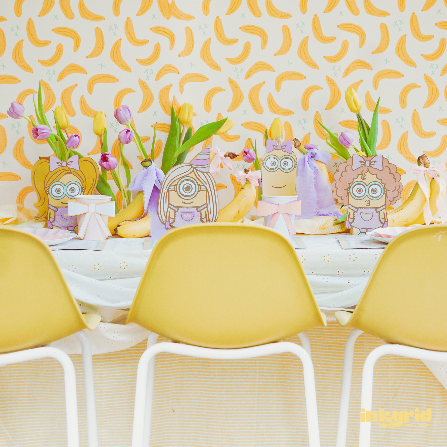 Minians Cliparts | Pastel Cartoon Character PNGs | Cute Yellow Character Illustrations | Instant Download