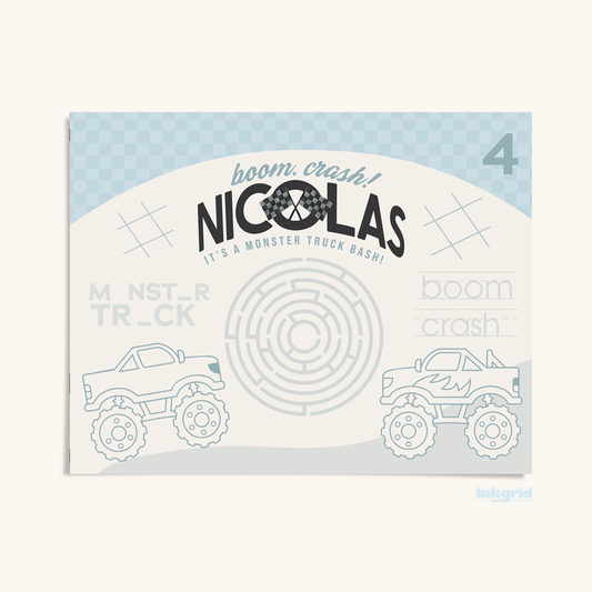 Monster Truck Bash – Activity Placemat