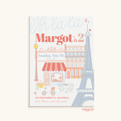Oh La La Paris – Digital Birthday Invitation