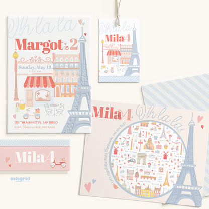 Oh La La Paris – Digital Birthday Bundle