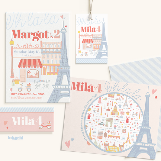 Oh La La Paris – Digital Birthday Bundle