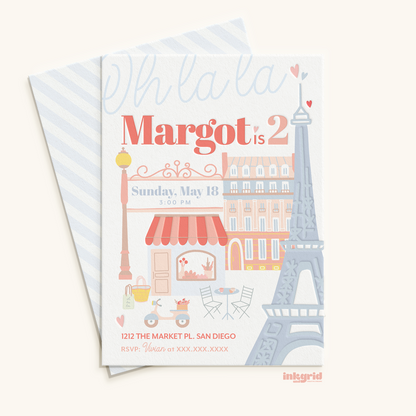 Oh La La Paris – Digital Birthday Invitation