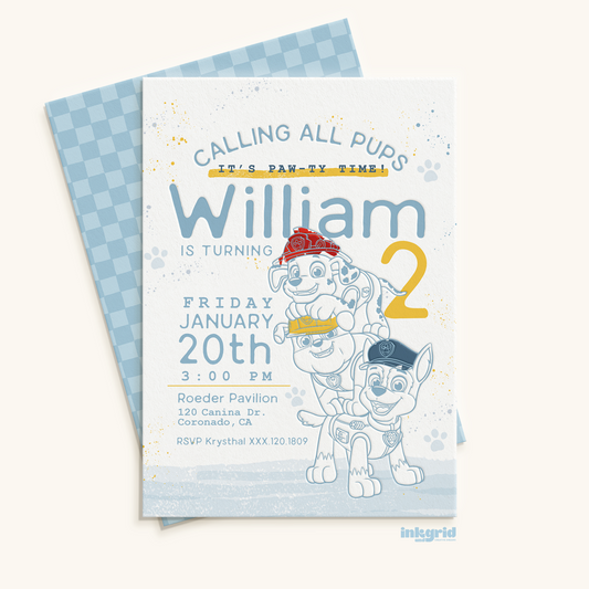 Paw-ty Time Pup Invitation