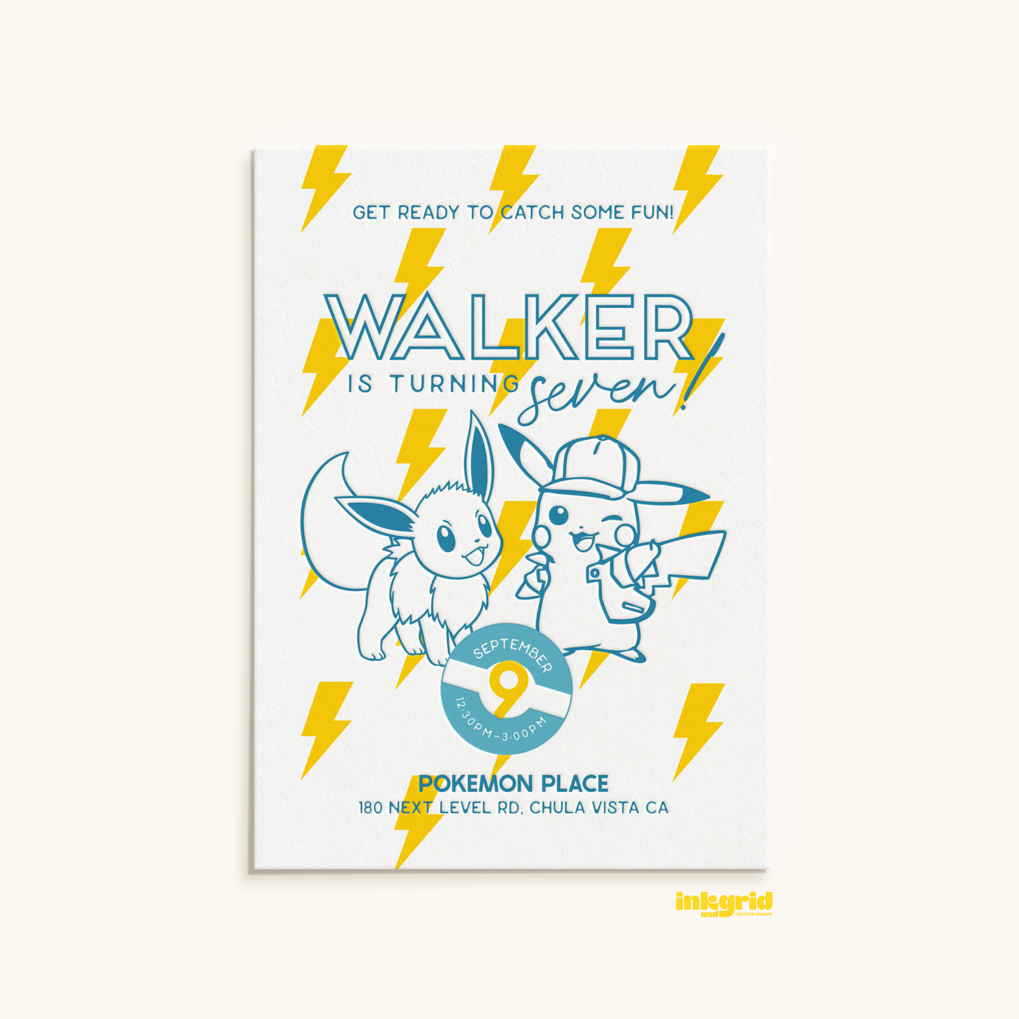 Catch & Battle Party | Poke Friends Birthday | Trainer Digital Invitation