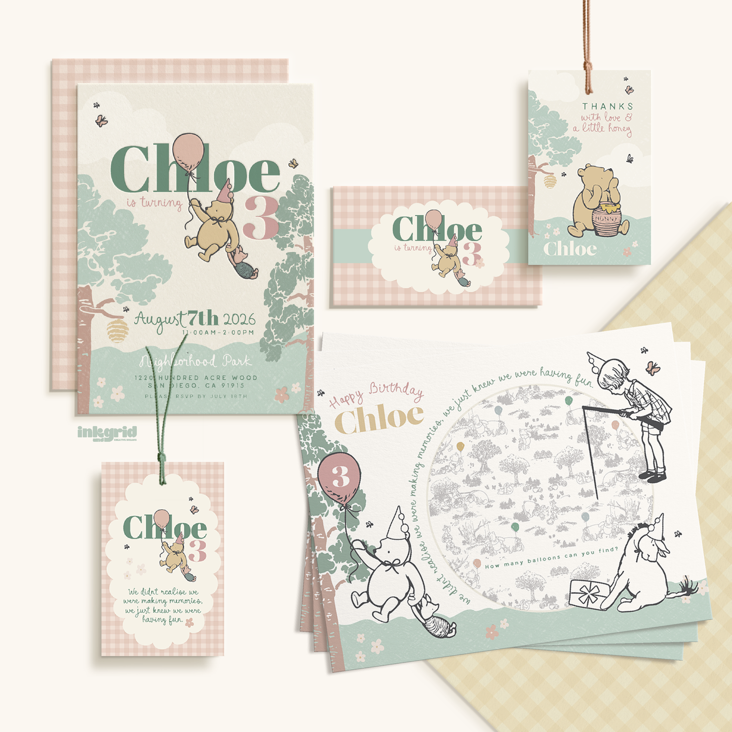 Storybook Bear Birthday | Digital Party Bundle