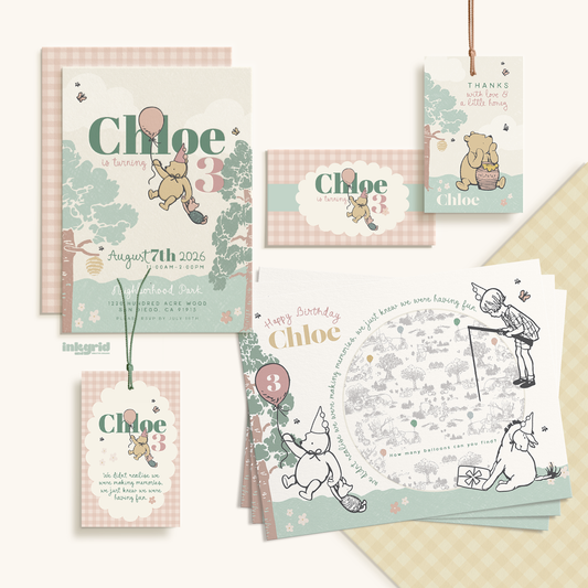 Storybook Bear Birthday | Digital Party Bundle