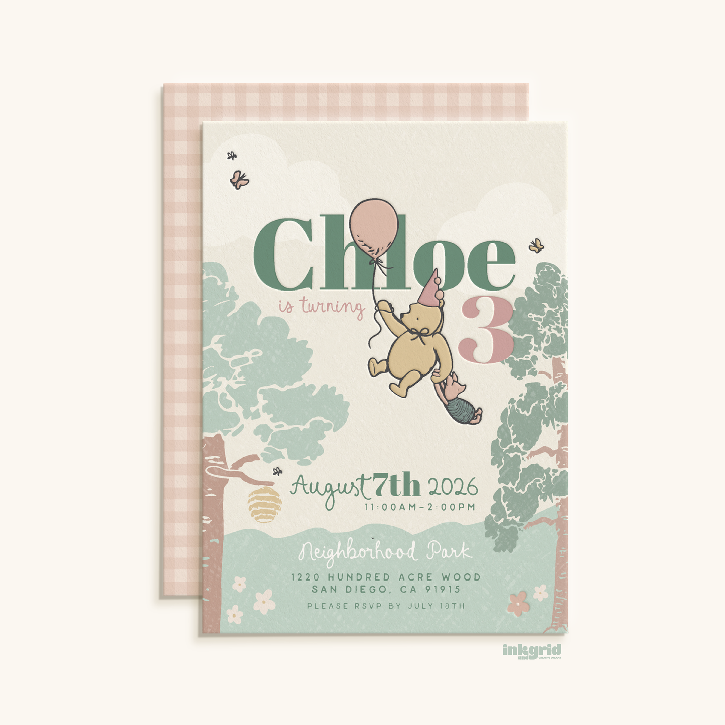 Storybook Bear Birthday | Digital Party Invitation