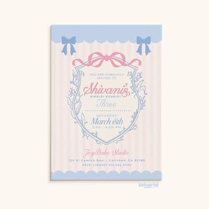 Princess Birthday Invitation | Fairy Tale Invite | Girls Birthday Party Invite | Royal Princess Theme | Digital Invitation Personalized