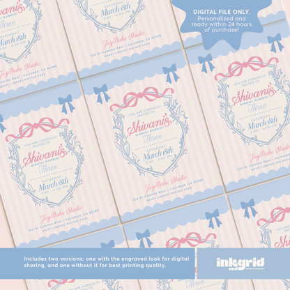 Princess Birthday Invitation | Fairy Tale Invite | Girls Birthday Party Invite | Royal Princess Theme | Digital Invitation Personalized
