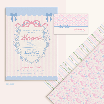 Princess Party Bundle | Girls Birthday Decorations | Princess Party Kit | Matching Stationery Set | Fairytale Birthday Printable Package