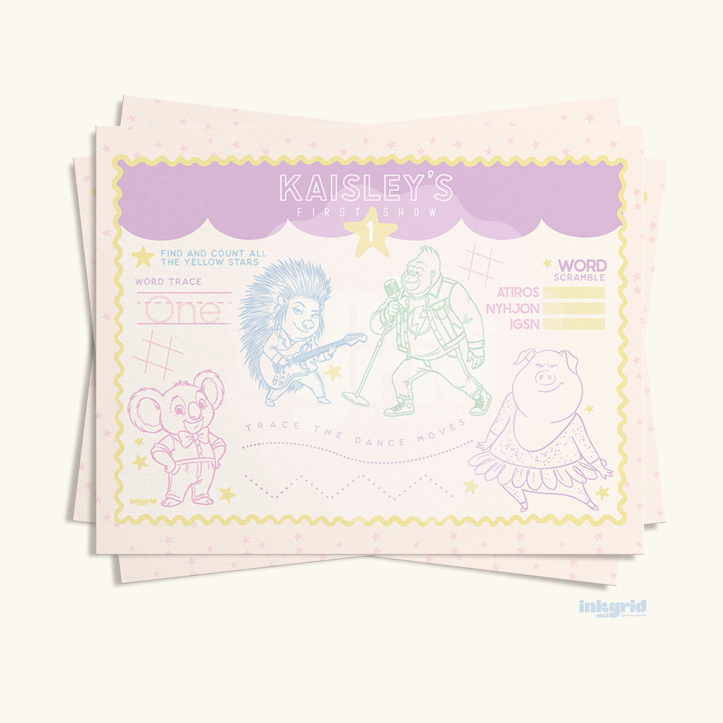 Sing Birthday Party Bundle | Invitation, Activity Placemats, VIP Badges & Party Printables