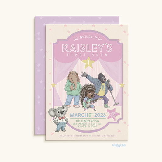 Sing Birthday Party Digital Invitation | Personalized Kids Party Invite