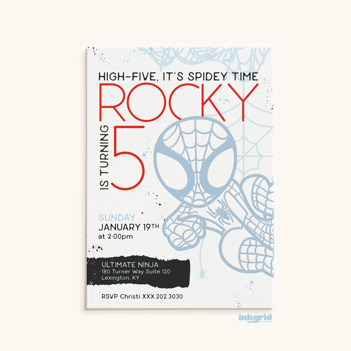 Modern Web Hero – Digital Birthday Invitation