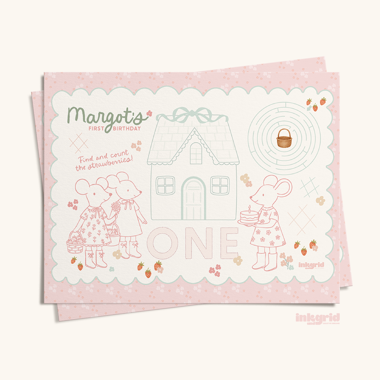 Squeak & Bloom - Activity Placemat