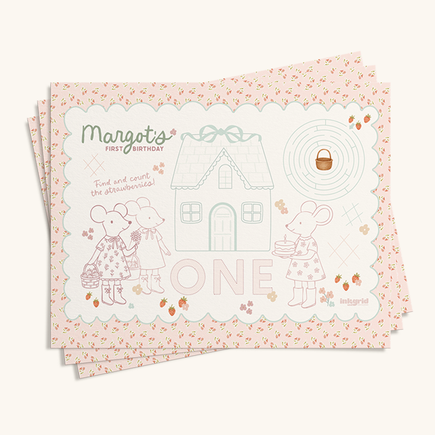 Squeak & Bloom - Activity Placemat