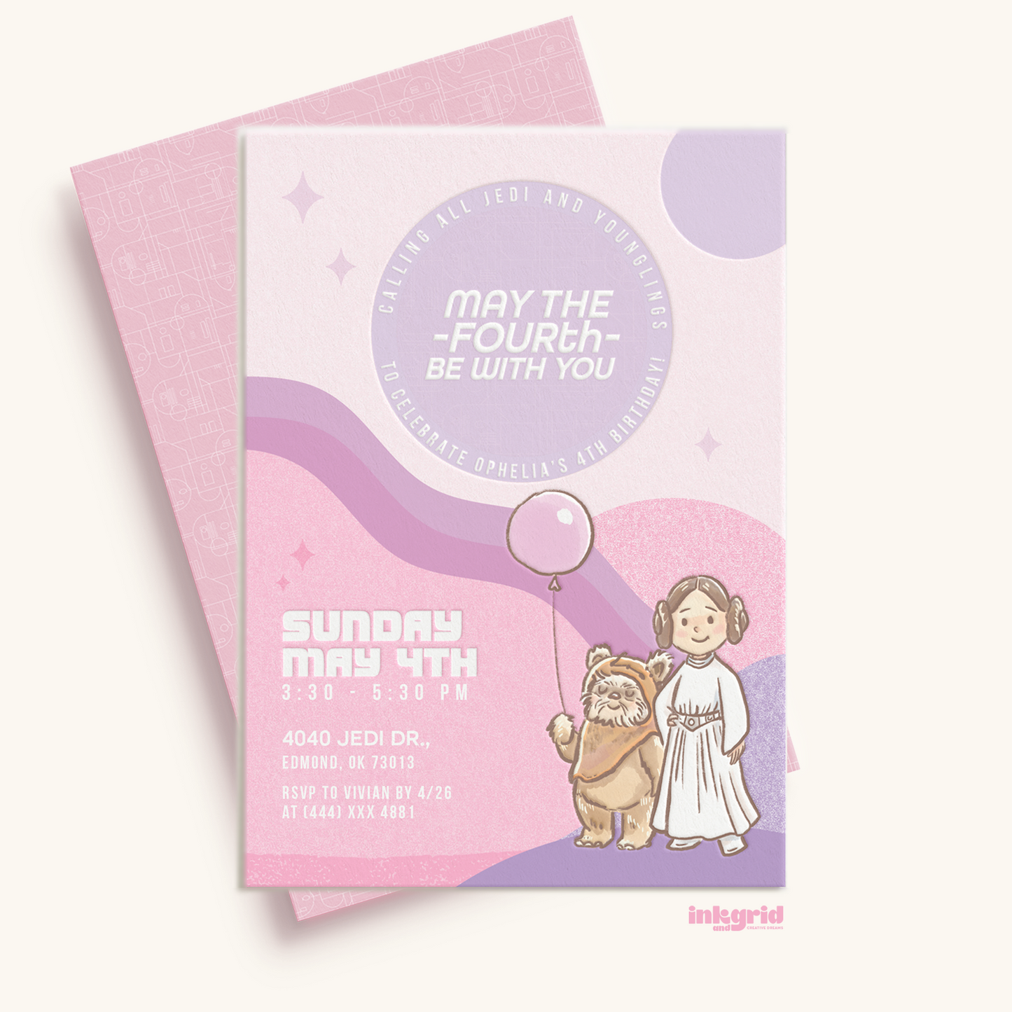 Tatooine Star Wars Birthday Party Digital Bundle - PINK AND PURPLE