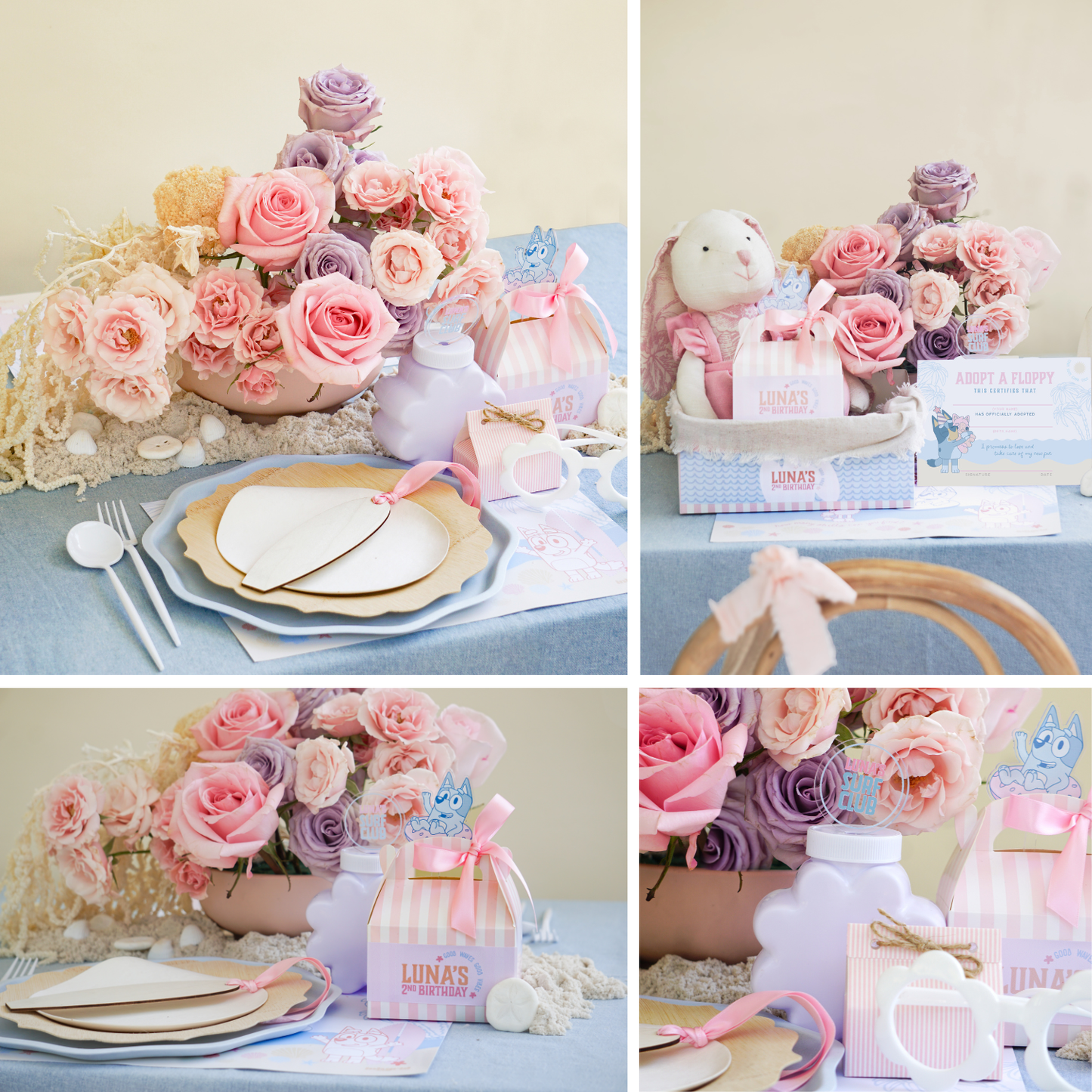 Bluey Surf Party Digital Invitation