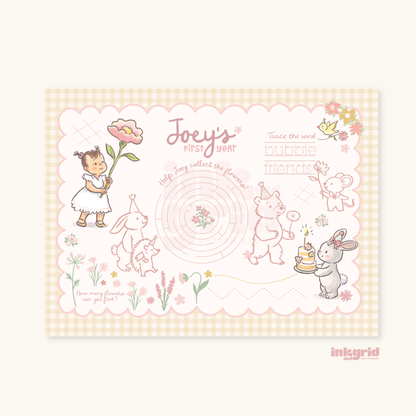 Woodland and Bubbles - Activity Placemat
