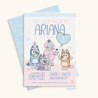 Let’s Paw-ty! Bluey Inspired Digital Invite
